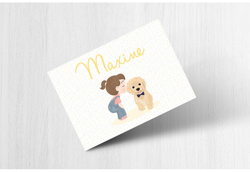 Meisje met lieve hond Meisje met lieve hond